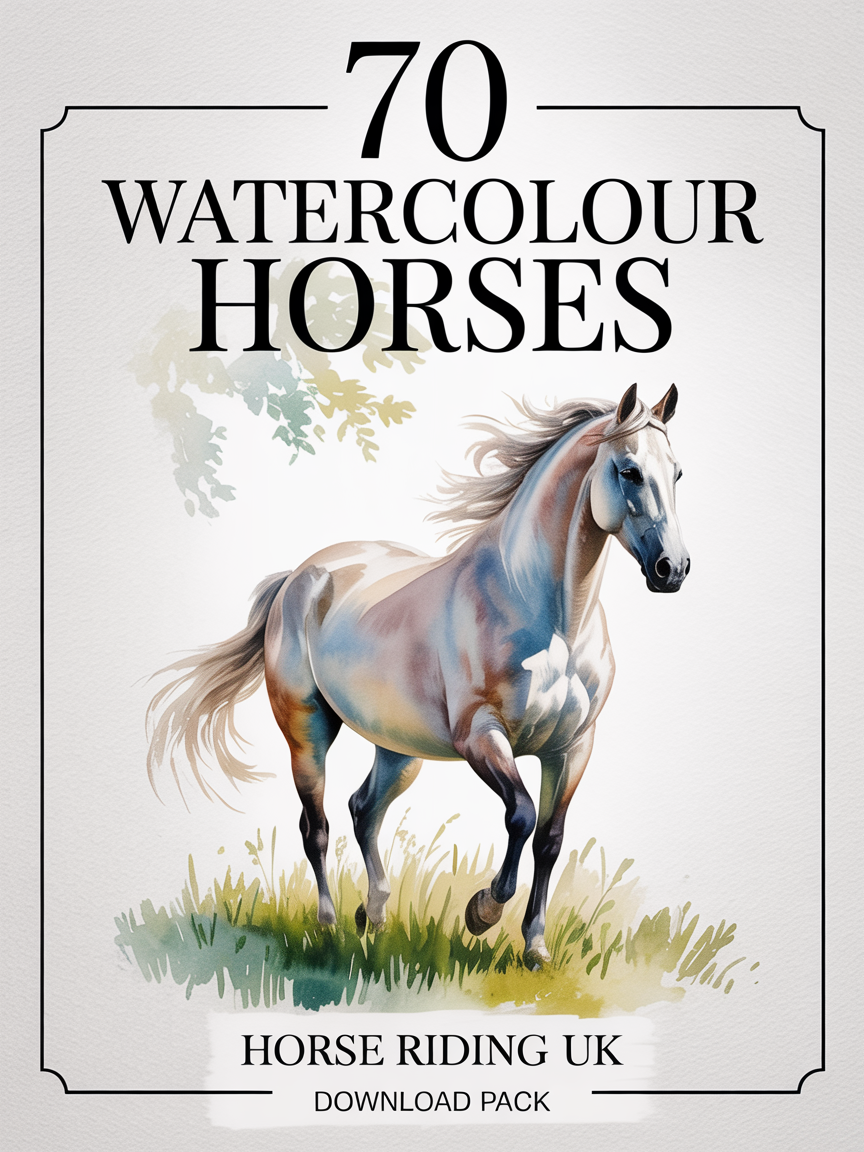 Watercolour images of horses